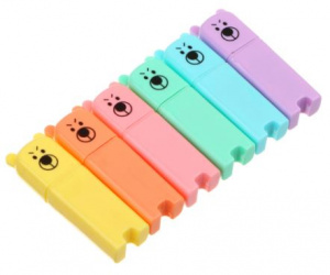 МАРКЕР ТЕКСТОВЫДЕЛИТЕЛЬ МИШКИ МИНИ КЛИН АССОРТИ 6 ЦВЕТОВ 1ШТ