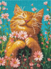 АЛМАЗНАЯ МОЗАИКА "СЧАСТЛИВЫЙ КОТИК" 40*30СМ
