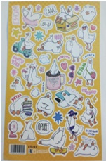 НАКЛЕЙКИ-СТИКЕРЫ SWEET CAT SHOP 133*205ММ ГУСИ