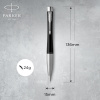 РУЧКА ПОДАРОЧНАЯ ШАРИКОВАЯ СИНЯЯ PARKER "URBAN CORE" K314 MUTED BLACK CT M ЦВЕТ КОРПУСА ЧЕРНЫЙ В КАРТОННОМ ФУТЛЯРЕ