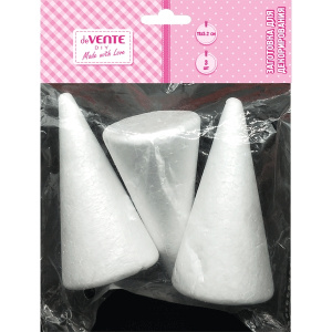 ФИГУРЫ ИЗ ПЕНОПЛАСТА "КОНУСЫ" Ф 11*5,2 СМ 3 ШТ