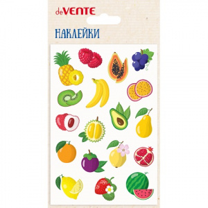 НАКЛЕЙКИ ИЗ МЯГКОГО ЭВА "МИР ФРУКТОВ" 10*15 СМ