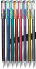 РУЧКА ГЕЛЕВАЯ PENTEL HYBRID DUAL METALLIC 1.0ММ ЖЁЛТАЯ+ЗЕЛЁНАЯ МЕТАЛЛИК
