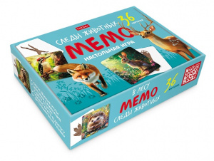 ИГРА МЕМО "СЛЕДЫ ЖИВОТНЫХ В ЛЕСУ" 36 КАРТОЧЕК