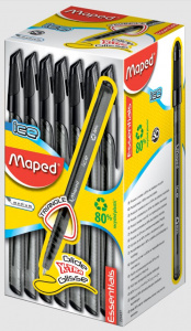 РУЧКА ШАРИКОВАЯ MAPED ТОНИРОВАННЫЙ КОРПУС 1.0ММ ЧЕРНАЯ