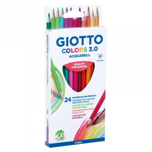 КАРАНДАШИ ЦВЕТНЫЕ АКВАРЕЛЬНЫЕ "GIOTTO" 24 ЦВ 