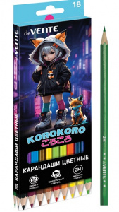 КАРАНДАШИ ЦВЕТНЫЕ 18ЦВ "КОРОКОРО"