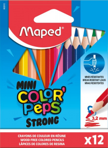 КАРАНДАШИ ЦВЕТНЫЕ ПЛАСТИКОВЫЕ "COLOR'PEPS. СИЛЬНЫЕ" 12 ЦВ