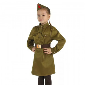 КОСТЮМ МАСКАРАДНЫЙ "ПЛАТЬЕ ВОВ" (140-152см) 8-10 лет