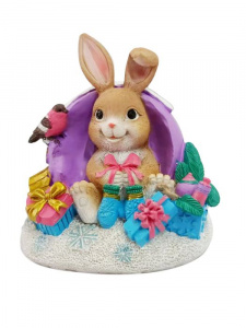 ФИГУРКА "ЗАЙЧИК С ПОДАРКАМИ" 8*8*7,5СМ   