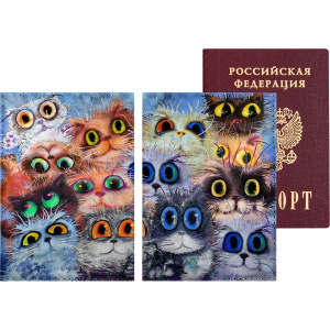 ОБЛОЖКА ДЛЯ ПАСПОРТА 10*14СМ CAT'S EYES