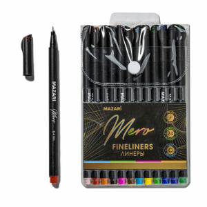 НАБОР КАПИЛЛЯРНЫХ РУЧЕК MAZARI MERO FINELINERS 24ЦВ