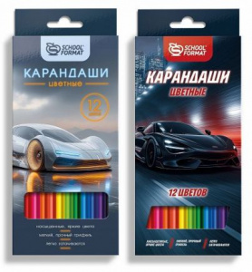 КАРАНДАШИ ЦВЕТНЫЕ "МИКС ДЛЯ МАЛЬЧИКОВ" 12 ЦВЕТОВ