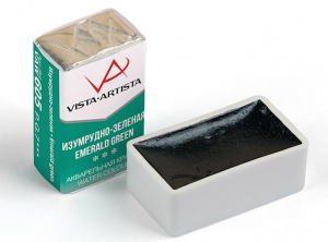 АКВАРЕЛЬ VISTA-ARTISTA 605 ИЗУМРУДНО-ЗЕЛЕНАЯ КЮВЕТА 2,5МЛ
