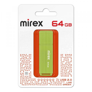 КАРТА ПАМЯТИ MIREX 64GB "LINE GREEN" ЗЕЛЕНАЯ