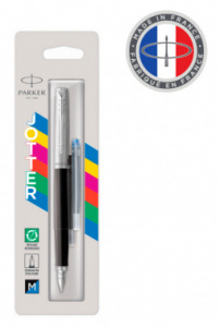 РУЧКА ПОДАРОЧНАЯ ПЕРЬЕВАЯ СИНЯЯ/ЧЕРНАЯ "PARKER JOTTER ORIGINAL F60 BLACK CT M" ЦВЕТ КОРПУСА ЧЕРНЫЙ В БЛИСТЕРЕ