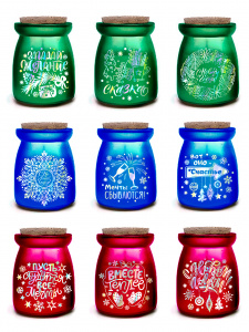 СВЕЧА АРОМАТИЧЕСКАЯ ГОЛОГРАФИЯ 5,5*7,8*5,5СМ 