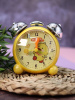ЧАСЫ БУДИЛЬНИК АЛЕФ CHIMING SILVER DUCK YELLOW 11,5*11,5*7.7СМ