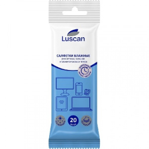 САЛФЕТКИ ДЛЯ МОНИТОРА LUSCAN 20 Ш/У БИОРАЗЛАГАЕМЫЕ