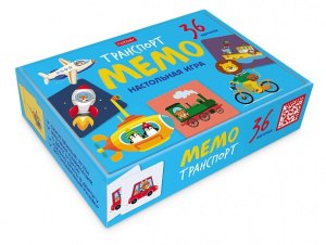 ИГРА МЕМО "ТРАНСПОРТ" 36 КАРТОЧЕК
