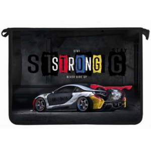 ПАПКА ДЛЯ ТЕТРАДЕЙ НА МОЛНИИ А4 "СПОРТИВНЫЙ АВТОМОБИЛЬ" ПЛАСТИК 34*24*4СМ