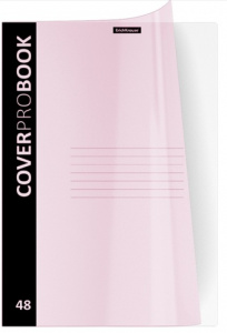 ТЕТРАДЬ 48Л КЛЕТКА A4 "COVERPRO. ПАСТЕЛЬ" РОЗОВАЯ