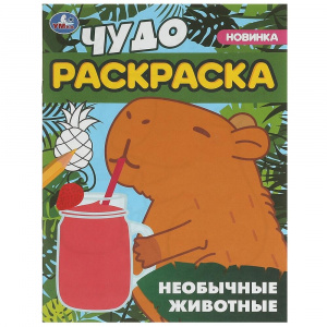 РАСКРАСКА А4 "НЕОБЫЧНЫЕ ЖИВОТНЫЕ"