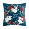 ПОДУШКА ДЕКОРАТИВНАЯ ЭТЕЛЬ 40*40СМ HAPPY WINTER ВЕЛЮР 100% П/Э