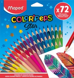 КАРАНДАШИ ЦВЕТНЫЕ "COLOR'PEPS. ЗВЕЗДА" 72 ЦВЕТА