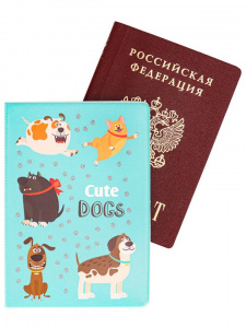 ОБЛОЖКА ДЛЯ ПАСПОРТА "МИЛЫЕ ПСЫ"