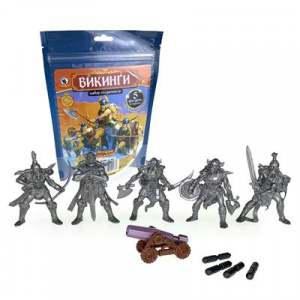 ИГРУШКА НАБОР "ОТРЯД СОЛДАТИКОВ ВИКИНГИ+ПУШКА"