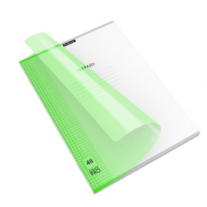 ТЕТРАДЬ 48Л КЛЕТКА A4 "COVERPRO НЕОН ЗЕЛЕНАЯ"