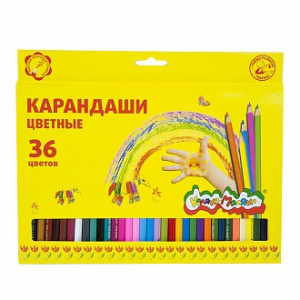 КАРАНДАШИ ЦВЕТНЫЕ "КАЛЯКА-МАЛЯКА" 36 ЦВ