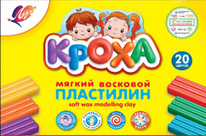 ПЛАСТИЛИН ВОСКОВОЙ 16ЦВ 240Г "КРОХА"
