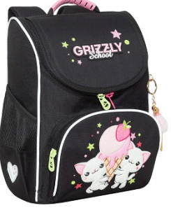 РАНЕЦ С ЭРГОНОМИЧНОЙ СПИНКОЙ GRIZZLY RAm-684-5 /1 С МЕШКОМ ДЛЯ СМЕННОЙ ОБУВИ 33*25*13СМ