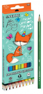 КАРАНДАШИ ЦВЕТНЫЕ "FOXY" 18 ЦВ