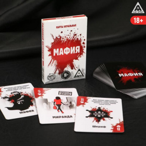 КАРТЫ ИГРАЛЬНЫЕ "МАФИЯ" 36 КАРТ 18+